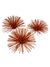 Orange Mid Century Sea Urchin (set of 3)