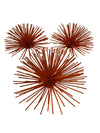Orange Mid Century Sea Urchin (set of 3)