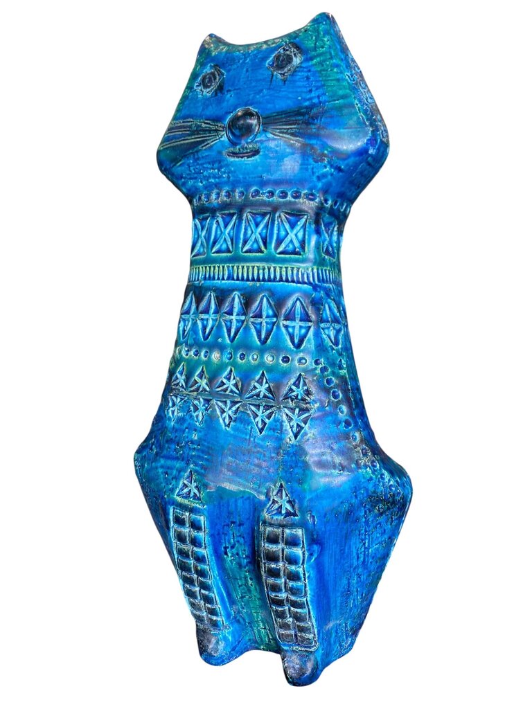 Aldo Londi Bitossi Monumental Kitty Cat Italian Mid Century Ceramic