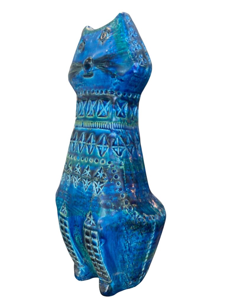 Aldo Londi Bitossi Monumental Kitty Cat Italian Mid Century Ceramic
