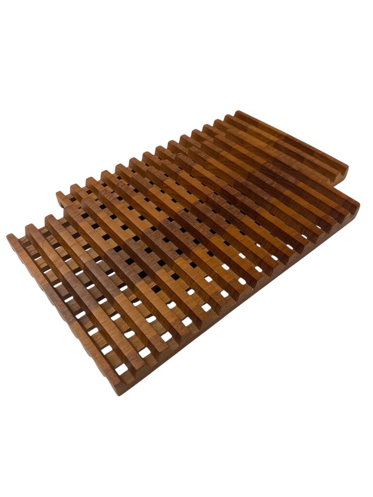 Dansk Duo of Teak Trivets - Natural Aged Patina (Set of 2)