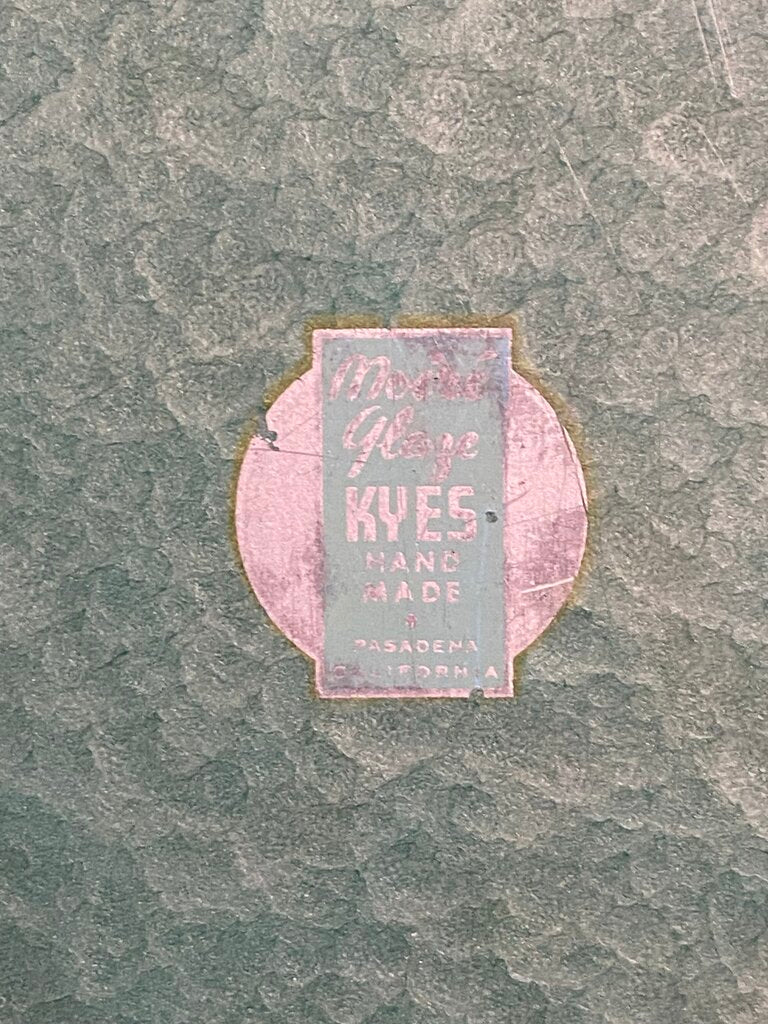 Mid Century Kyes Moire Tray - Blue Rectangle