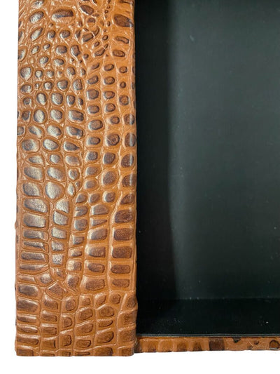 Faux Alligator 5-piece Desk Accessory (Set of 5)