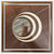 Vintage Turner Brown and Creme Concentric Circles Op Art Mirror