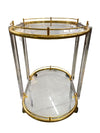 Lucite MCM Regency Lucite and Brass Bar Cart (FABULOUS)