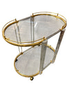 Lucite MCM Regency Lucite and Brass Bar Cart (FABULOUS)