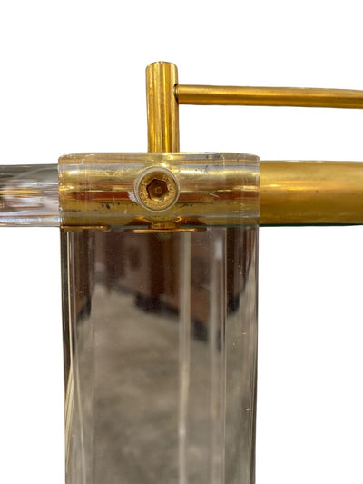 Lucite MCM Regency Lucite and Brass Bar Cart (FABULOUS)