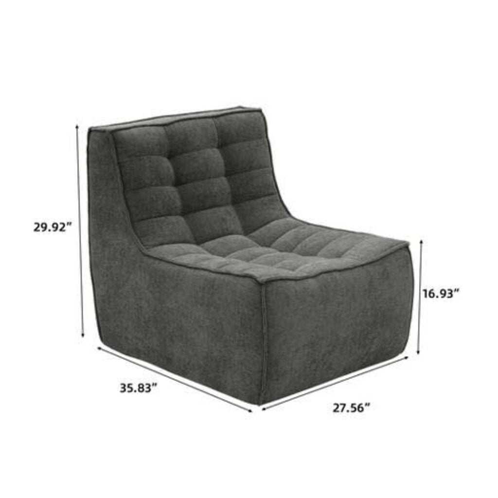 Sculptural Quilted Sectional Lounge Chair