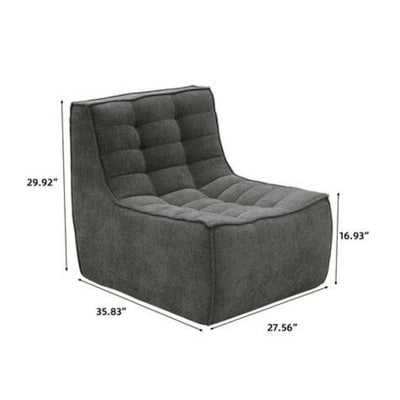 Sculptural Quilted Sectional Lounge Chair