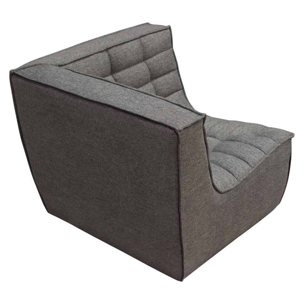 Sculptural Quilted Corner Sectional Lounge Chair