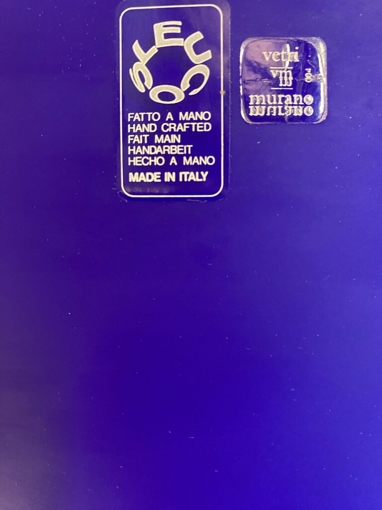 PAIR Leucos Vittoria MCM Table Lamp Vetri Murano Cobalt Blue (THE PAIR)