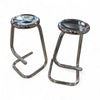 Kinetics Tubular Pare of Chrome Bar Stools (Set of 2)