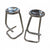Kinetics Tubular Pare of Chrome Bar Stools (Set of 2)