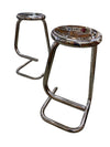 Kinetics Tubular Pare of Chrome Bar Stools (Set of 2)