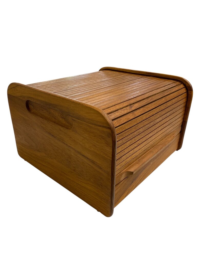 Danish Modern Teak Tambour Storage Cabinet