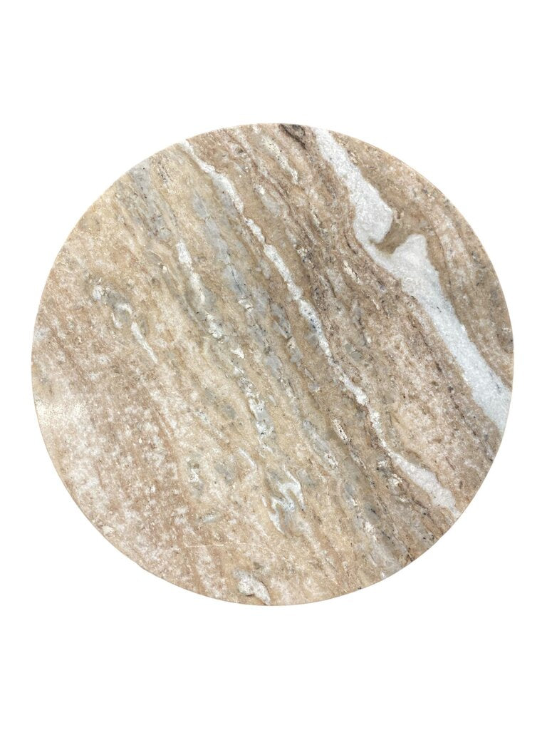 Polished Marble Modernist Side Table