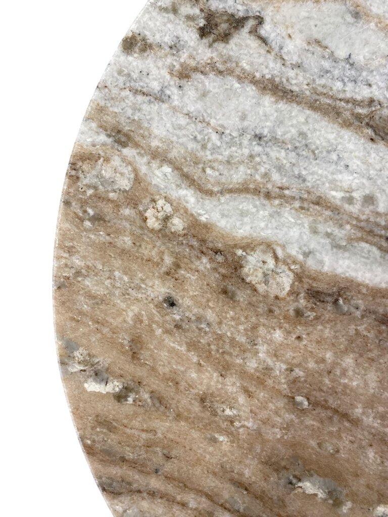 Polished Marble Modernist Side Table