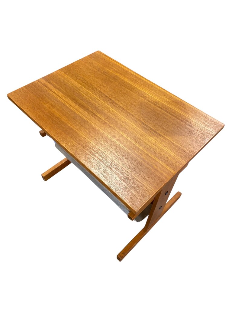 Danish Modern Mobler Teak Canvas Magazine Rack