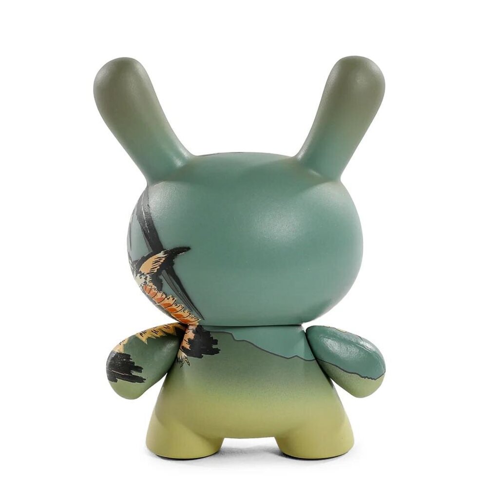 THE MET 3-INCH SHOWPIECE DUNNY - KATSUSHIKA HOKUSAI - ROOSTER, HEN AND CHICKEN WITH SPIDERWORT