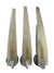 Three Postmodern Aluminum Halogen Wall Sconces with Frosted Plexi Shades (Set of 3)