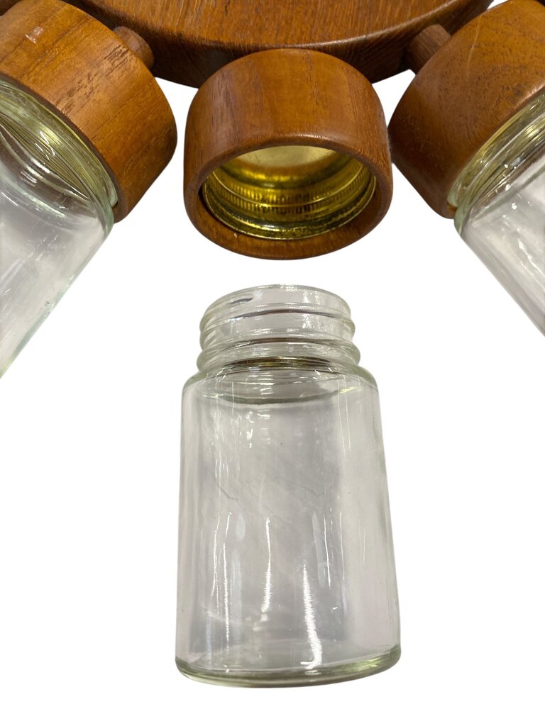 RARE Danish Teak Mid Century Modern Digsmed Revolving Spice Rack