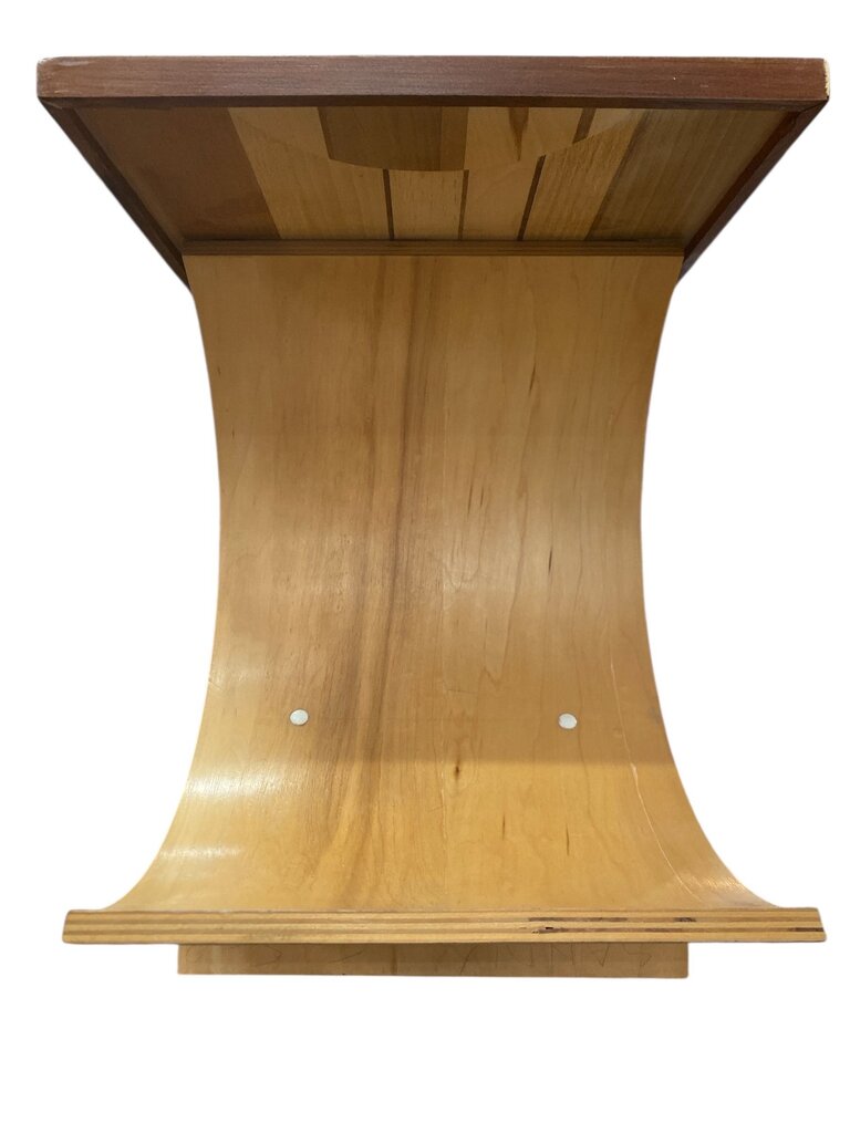 Modern Artisan One-of-a-kind Bentwood and Mixed Wood Inlay Side Table