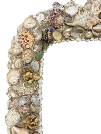 Vintage Hand Made Seashell Mirror