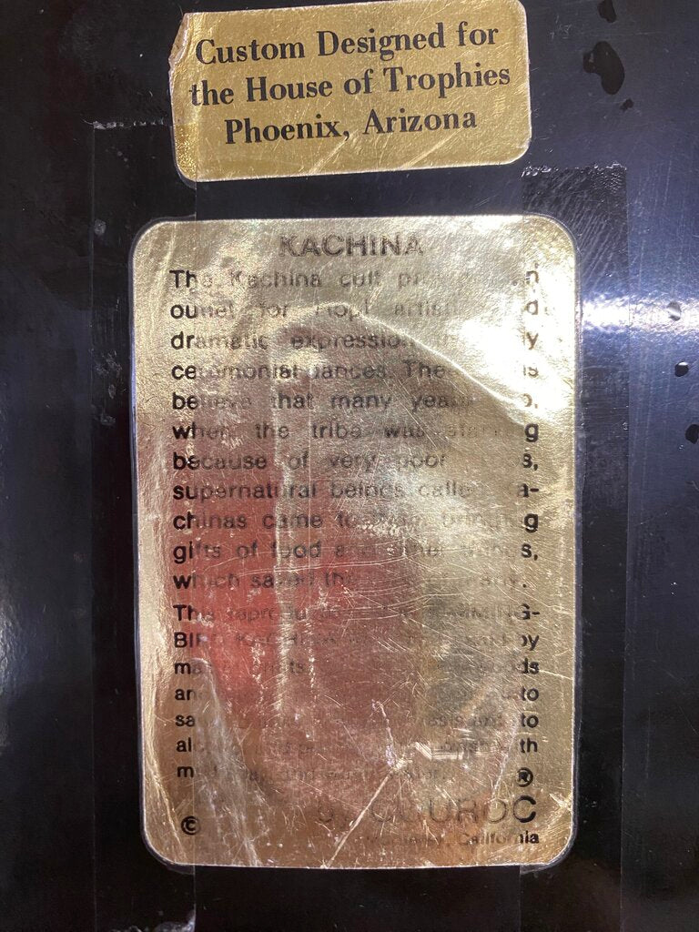 Vintage MCM Couroc of Monterey Inlay Kachina Plate