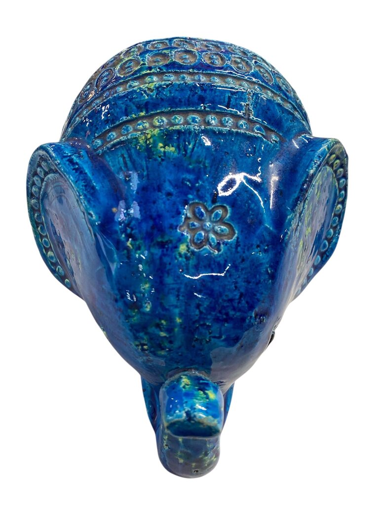 RARE Bitossi Aldo Londi Rimini Blue Elephant Mid Century Italian Ceramic