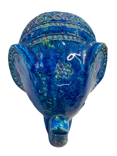 RARE Bitossi Aldo Londi Rimini Blue Elephant Mid Century Italian Ceramic