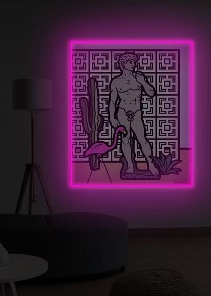 Trevor Wayne LED Neon David in Palm Springs