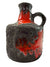 MCM Vintage Marei Lava Glaze Ceramic Vase #4300 in Charcoal and Red