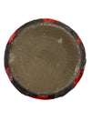 MCM Vintage Marei Fat Lava Ceramic Planter in Charcoal and Red