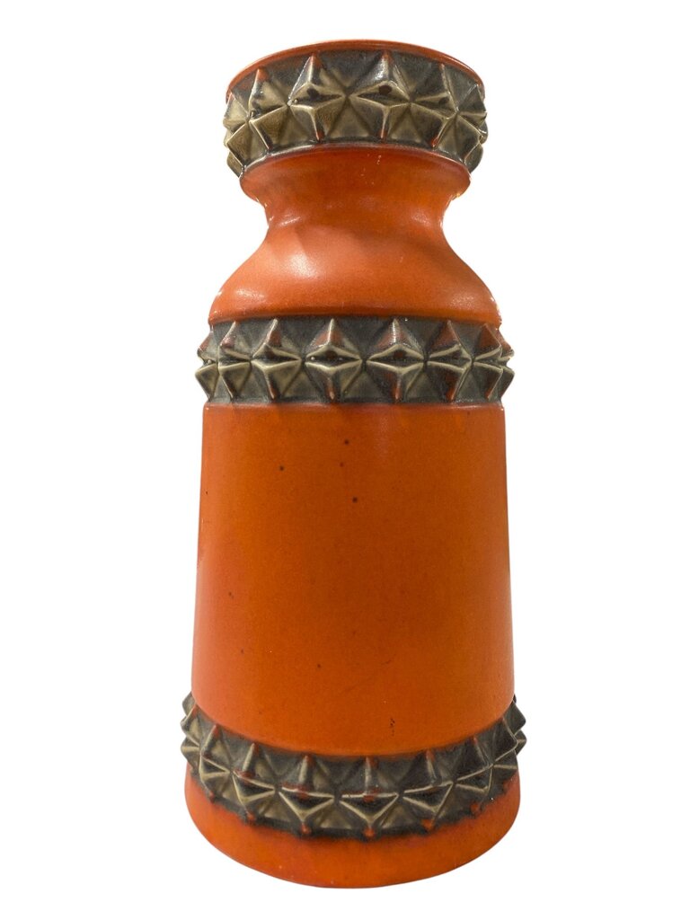 Vintage West German Ubelacker Keramik 16" Orange Vase 1320/40