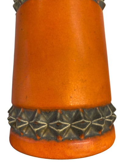 Vintage West German Ubelacker Keramik 16" Orange Vase 1320/40
