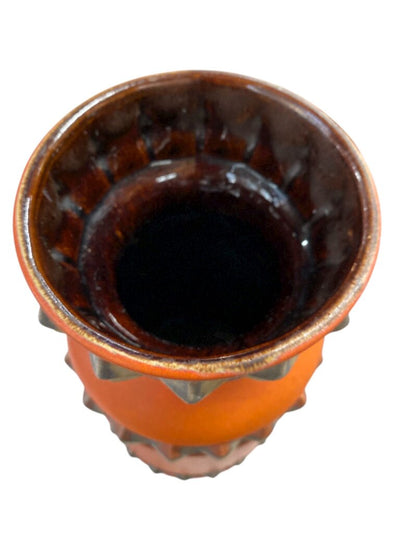 Vintage West German Ubelacker Keramik 16" Orange Vase 1320/40