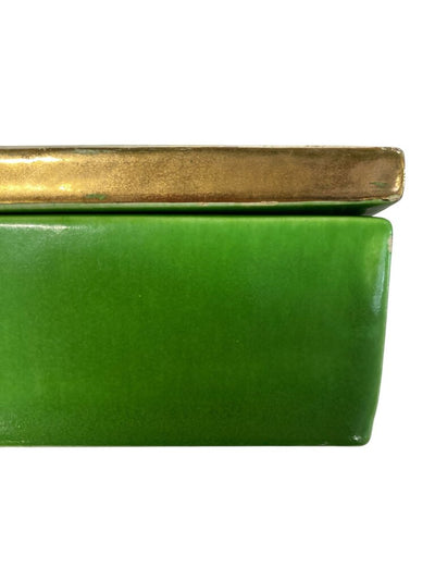 Bitossi Netter Avocado Green Mid Century Italian Ceramic Box