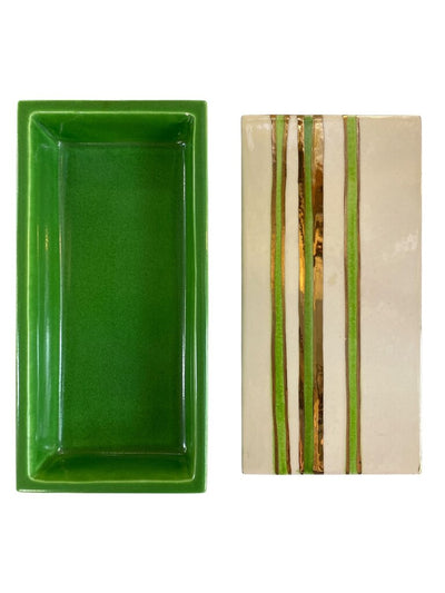 Bitossi Netter Avocado Green Mid Century Italian Ceramic Box