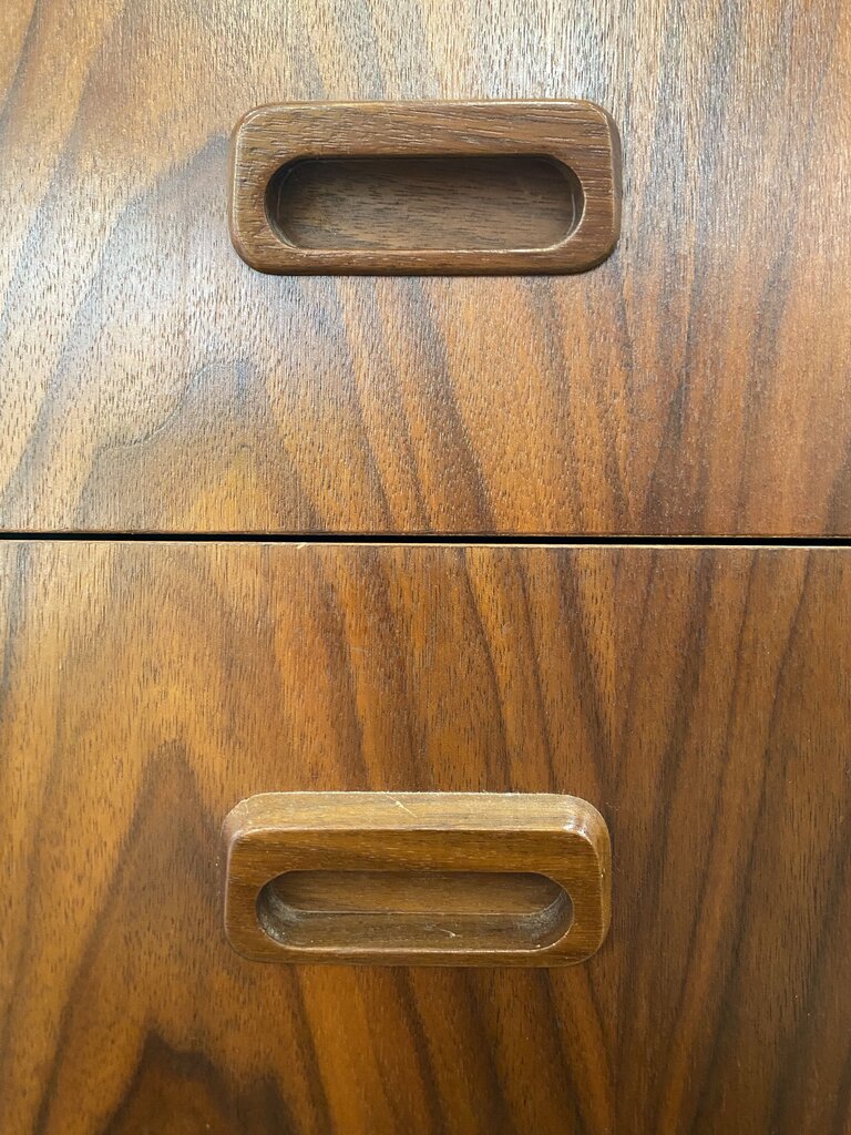 Danish Modern Mid Century Rosewood Roll Top Desk (working key)