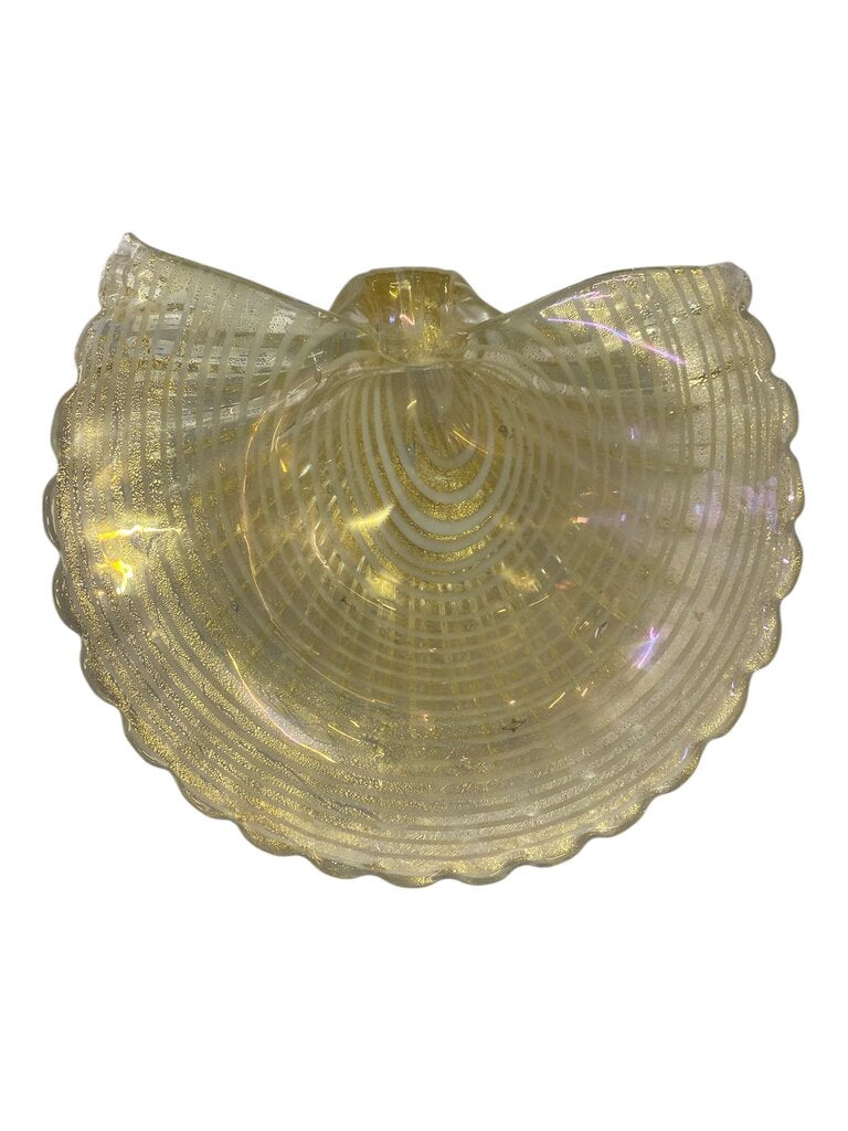Mid Century Barovier Murano Gold Fleck Monumental Display Bowl