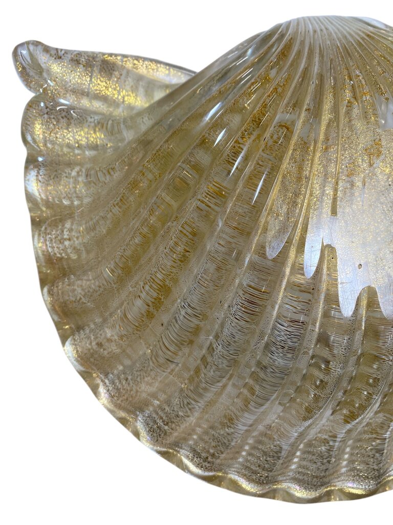 Mid Century Barovier Murano Gold Fleck Monumental Display Bowl