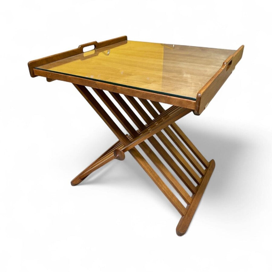 UBER RARE Drexel Kipp Stewart Walnut Tray End Table - Exceptional!