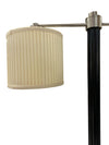 Double-Arm Black and Brushed Steel Table Lamp