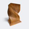 Vintage Ratan Twisted Pedestal Dining Table
