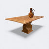 Vintage Ratan Twisted Pedestal Dining Table