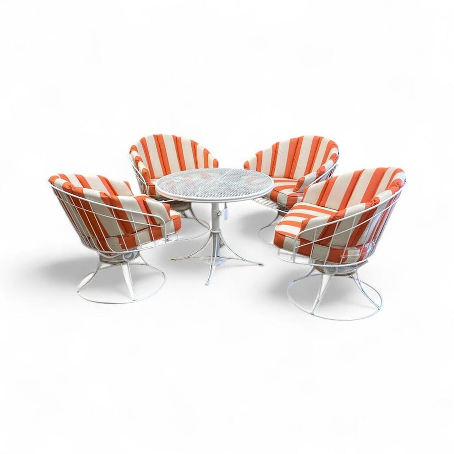Vintage Mid Century Homecrest 5-Piece Patio Lounge Set (Set of 5)