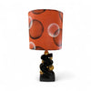 Atomic Black & Gold Lg. Zig Zag Table Lamp with Custom Handmade Shade
