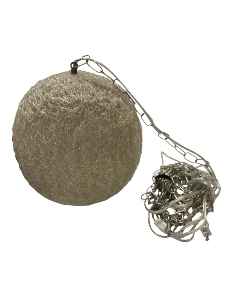 Vintage Spun Lucite Hanging Swag Lamp