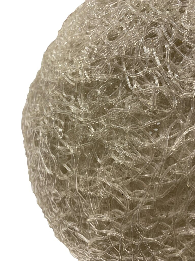 Vintage Spun Lucite Hanging Swag Lamp