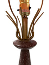 Vintage 1950's Speckled Mauve Ceramic Cone Lamp with Custom Handmade Shade